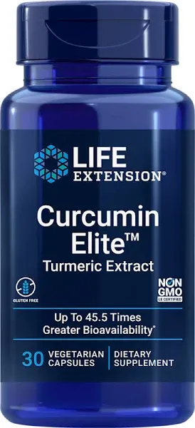 Life Extension, Curcumin Elite, Turmeric Extract, 30 Vegetarian Capsules