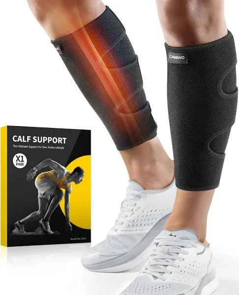 CAMBIVO Calf Braces for Men and Women - 2 Pack Adjustable Shin Splints Suppor...