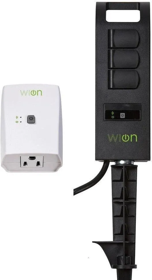 Wion 50063 Smart Plug-in Indoor and Outdoor Wi-Fi Switch and Yard Stake Bundle