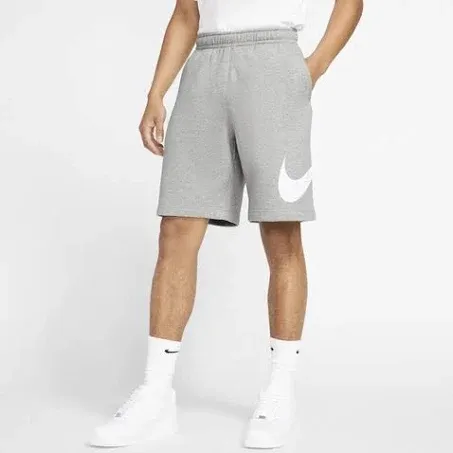 Nike Sportswear Club Men's Graphic Shorts - Grey - Cotton/Polyester