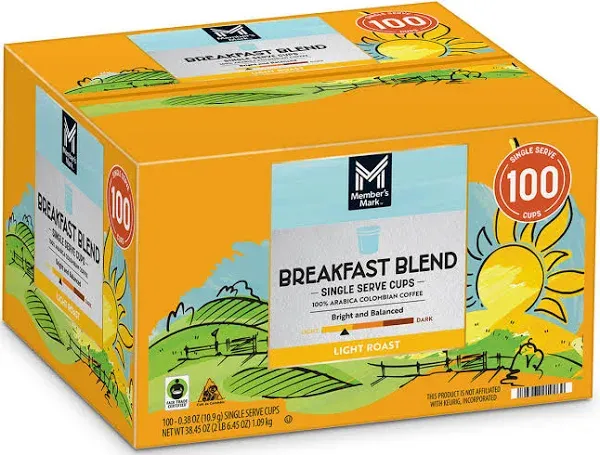 Member's Mark Single-Serve Coffee Pods, Breakfast Blend (100 Ct.)