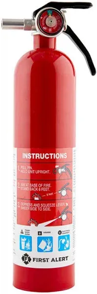 First Alert HOME1 Rechargeable Standard Home Fire Extinguisher UL 1 PACK, Red 