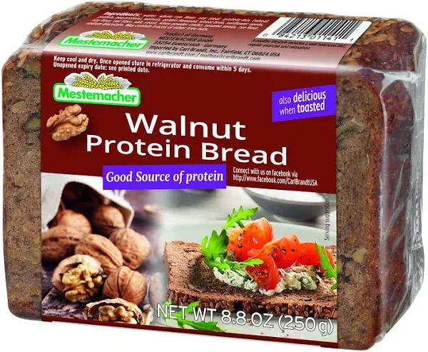 Mestemacher Walnut Protein Bread Case