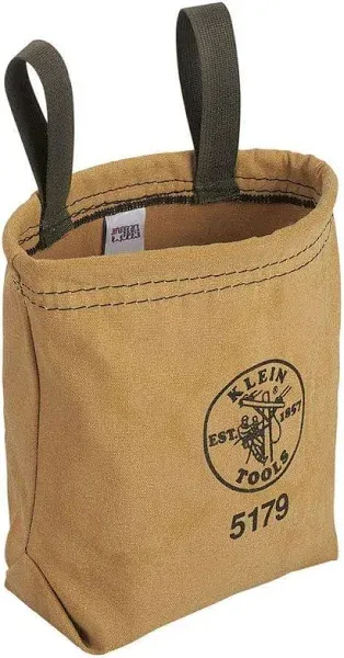 Klein Tools 5179 Tool Pouch, Water-Repellen<wbr/>t Canvas Tool Bag with Belt Loops, 7.