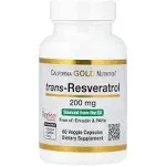 California Gold Nutrition Trans - Resveratrol 200 mg Italian Sourced - 60 Veggie Capsules