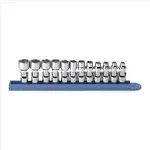 GearWrench 80311 12 Piece 1/4" Drive 6 Point Flex Metric Socket Set