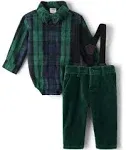 Gymboree baby-boys 3-Piece Special Occasion Top and Pant Suspender Set