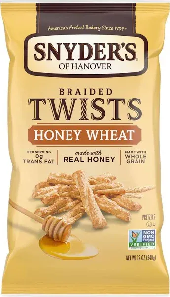 Snyder's of Hanover Braided Twists Honey Wheat Pretzels