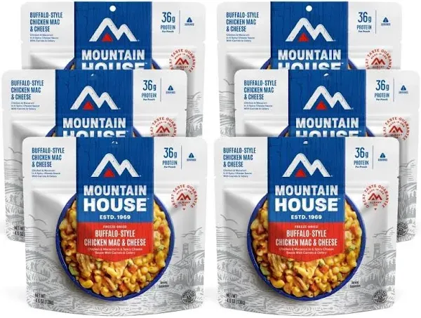 Mountain House Buffalo Style Chicken Mac & Cheese Pouch - 6 Pack