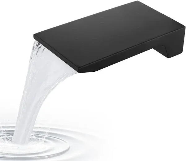 matte black waterfall tub spout wall mount