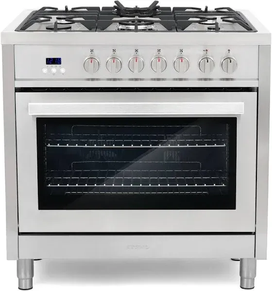 Cosmo COS-F965 36 in. Stainless Steel Dual Fuel Range with Convection Oven