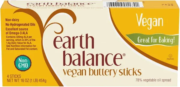 Earth Balance Vegan Buttery Sticks (1 lbs, 4 ct)