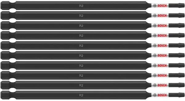 Bosch ITSQ26B 10 Pc. Impact Tough 6" Square #2 Power Bits