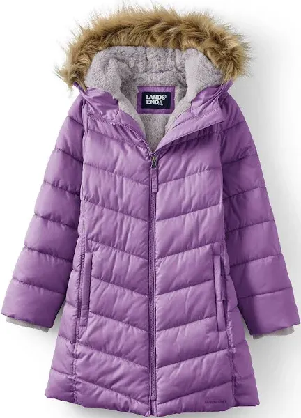 Girls Lands' End Fleece Lined Parka