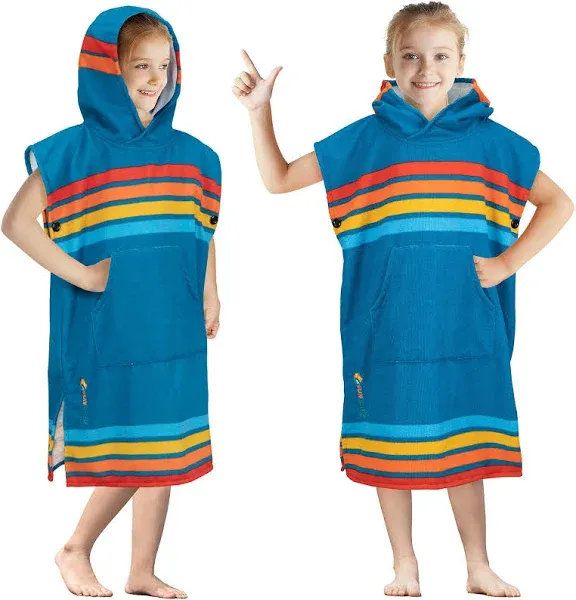 Sun Cube Kids Changing Robe Surf Poncho Polyester Towels