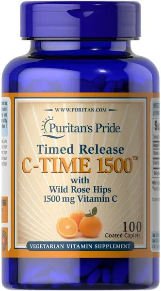 Puritan's Pride Timed Release Rose Hips Caplets