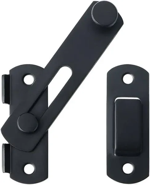 Alise SUS304 Stainless Steel Gate Latches Pet Door Latch Bolt Lock Heavy Duty Flip Latch 2.5mm-Thick,MS9500-B Matte Black