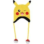 Pokemon Pikachu Laplander Hat with Fleece Pokeball Tassels