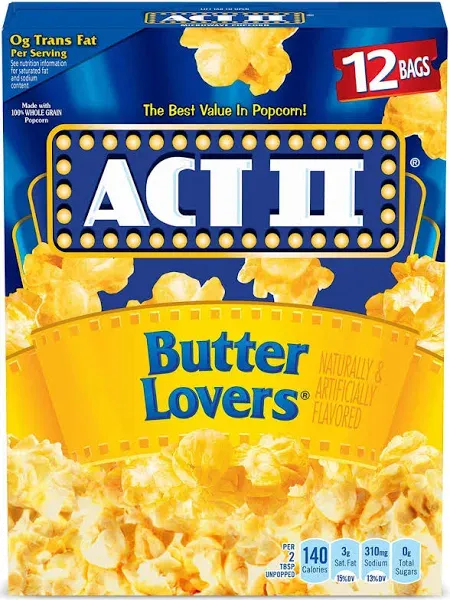 Act II Butter Microwave Popcorn