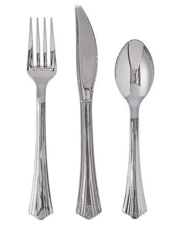 Reflections Plastic Cutlery, Silver, 160 Count