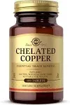 Solgar - Chelated Copper, 100 Tablets