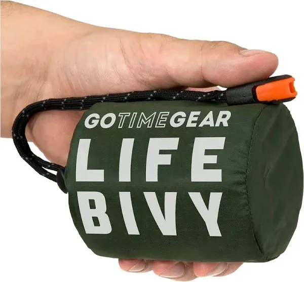 Go Time Gear Life Bivy Emergency Sleeping Bag Thermal Bivvy - Use as Emergency B