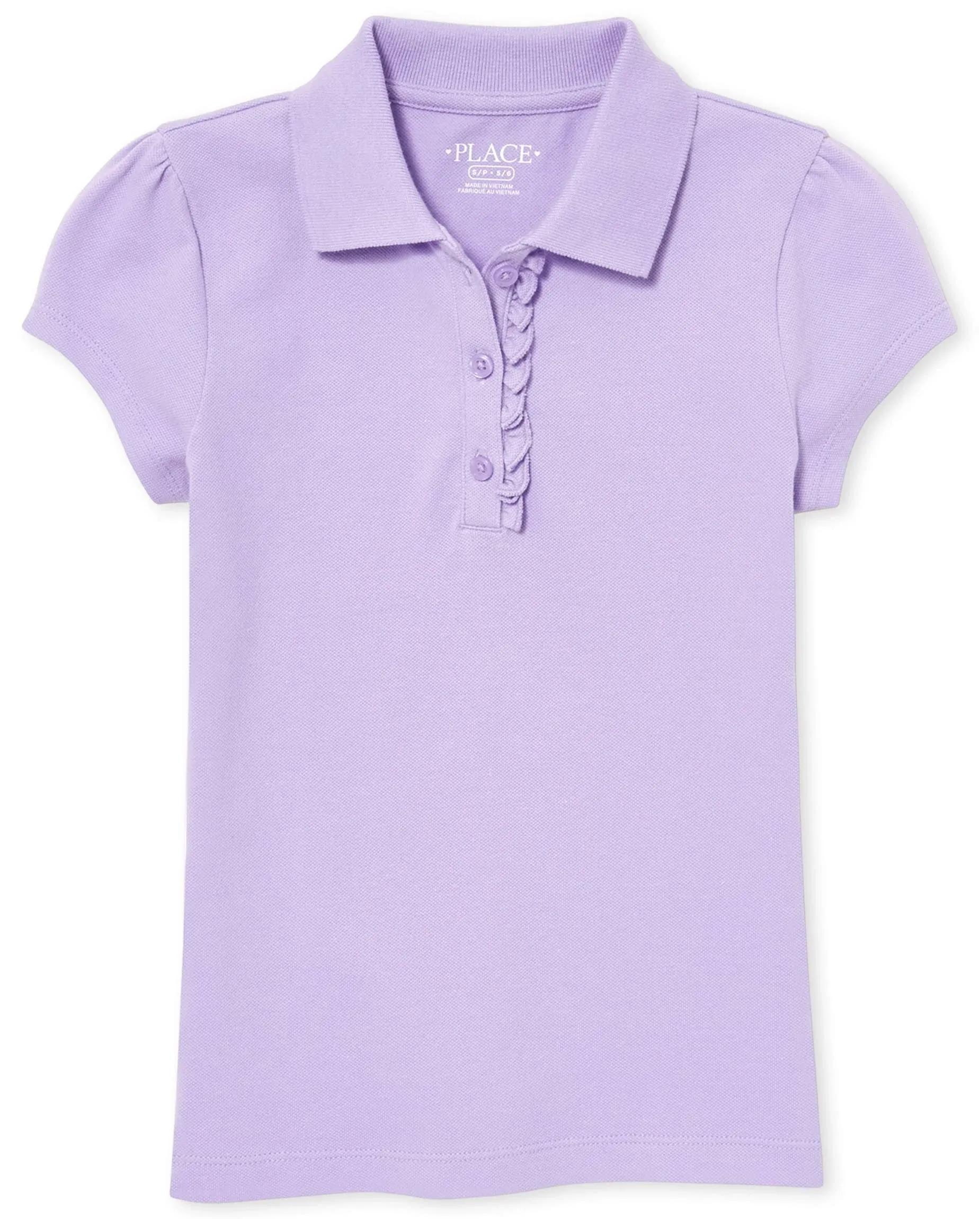 The Children's Place Girls' Ruffle Pique Polo