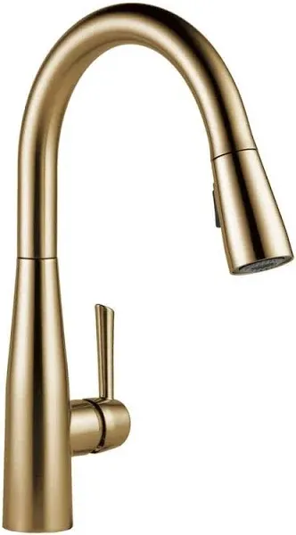 Delta Lenta : Single-Handle Pull-Down Kitchen Faucet with Touch2O Technology - Champagne Bronze