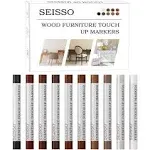 SEISSO Wood Filler Sticks, Furniture Wax Crayons for Scratches, 10 Pcs