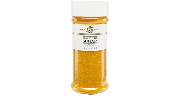 India Tree Sparkling Sugar Star Gold 7.5 oz