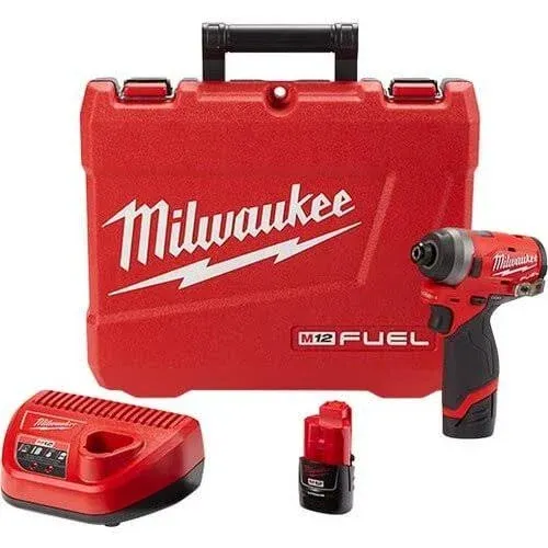 Milwaukee M12 Fuel 1/4" Hex Impact Driver Kit