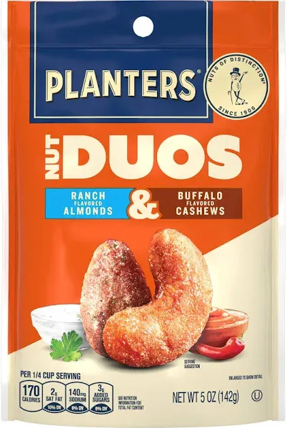 Planters Nut Duos Ranch Almonds & Buffalo Cashews 5 oz