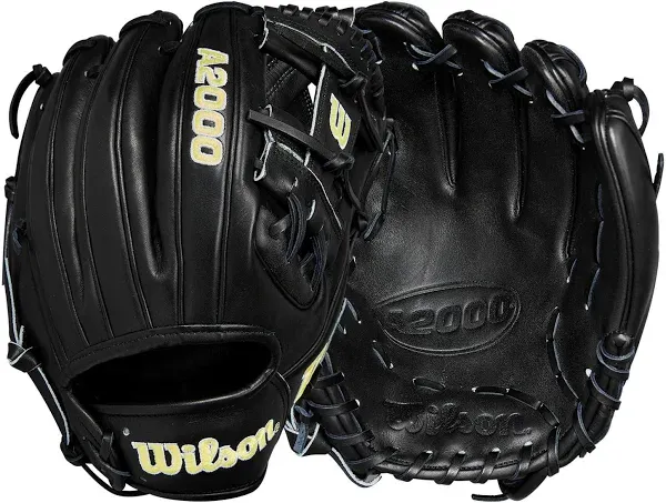 11.5 Inch Wilson A2000 Classics Black Adult Infield Baseball Glove-RHT