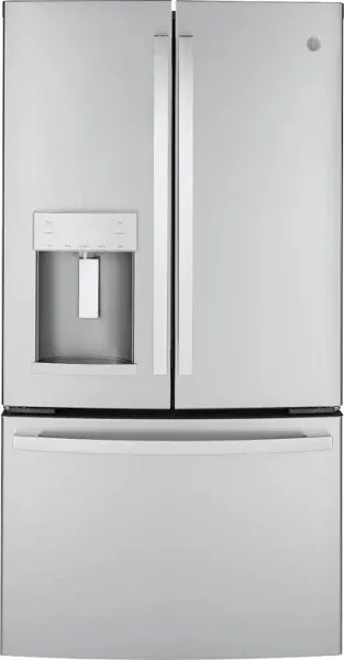 GE® 36 in. 22.1 Cu. Ft. Fingerprint Resistant Stainless Steel Counter Depth French Door Refrigerator | Adams Furniture | Longview, TX