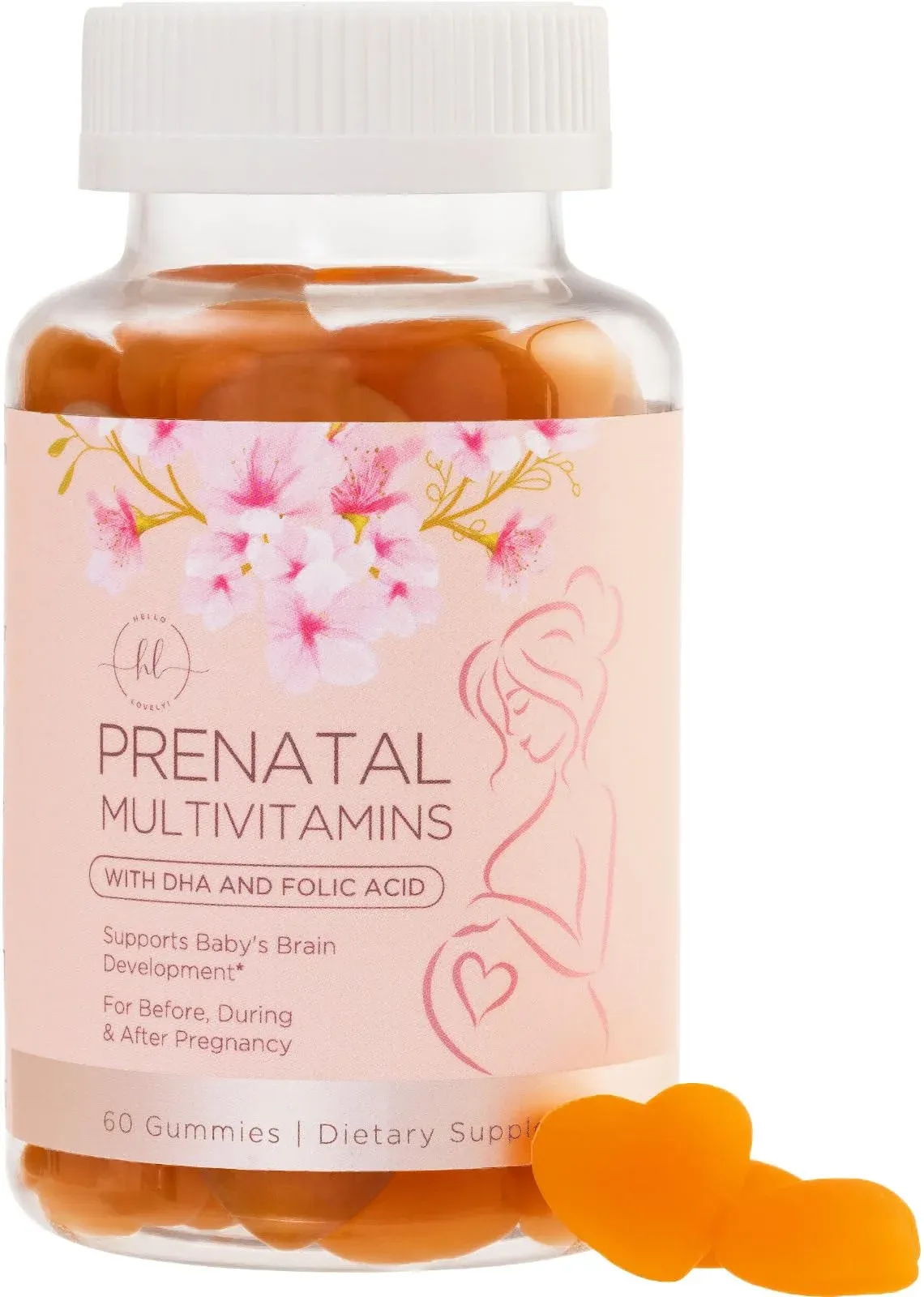 Women's Prenatal Multivitamin with Folic Acid + DHA, Essential Prenatal Vitamins with Folate, Omega 3, Vitamin D3, B6, B12 & Iron, Pregnancy Support