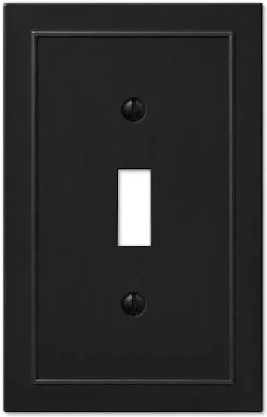 Amerelle Wallplate Cast Metal Black 1-Toggle 57TBK