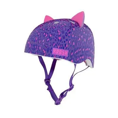 Krash! Leopard Kitty 3D Multisport Helmet, Purple, Youth 8+ (54-58cm)