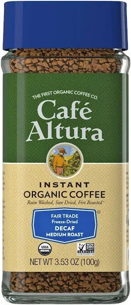 Cafe Altura Organic Fair Trade Decaf Instant Coffee