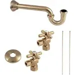 Kingston Brass KPK107P Trimscape Plumbing Supply Kit Combo, Brushed Brass