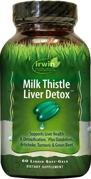 Irwin Naturals, Milk Thistle Liver Detox, 60 Liquid Soft-Gels