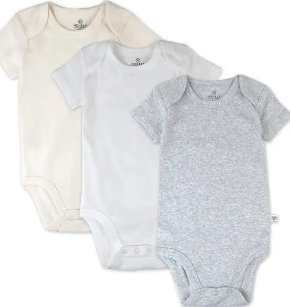 Honest Baby Clothing Baby Boy or Girl Gender Neutral Organic Cotton Short Sleeve Bodysuits