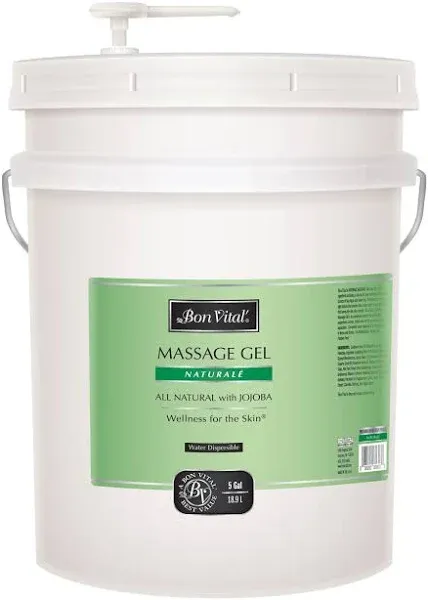 Bon Vital' Naturale Massage Gel with Jojoba 1 Gallon