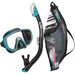 Tusa Serene Adult Black Series Mask and Snorkel Combo Ocean Green