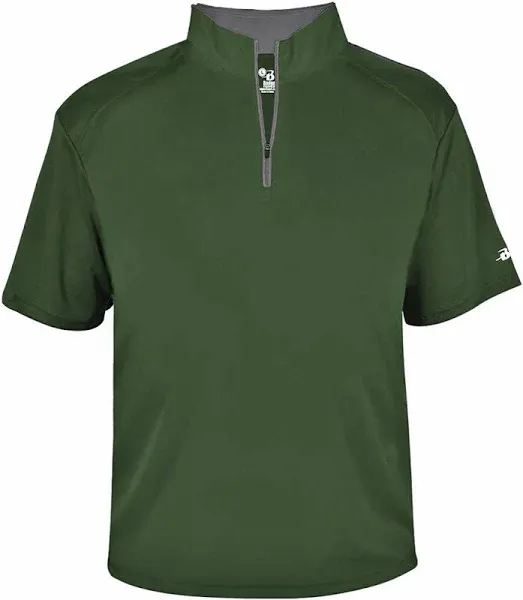 Badger Men's 4199 B-Core Short Sleeve Quarter-Zip