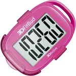 3DActive 3DFitBud Simple Step Counter Walking 3D Pedometer with Clip and Lanyard, A420S (Pink)