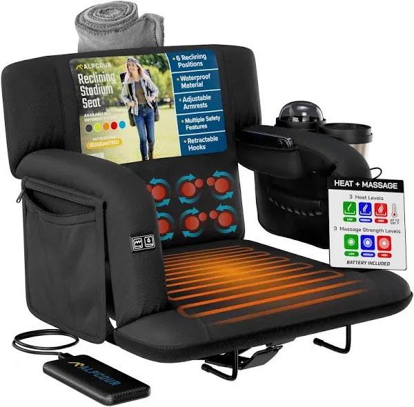 Alpcour Heated Massage Reclining Stadium Seat