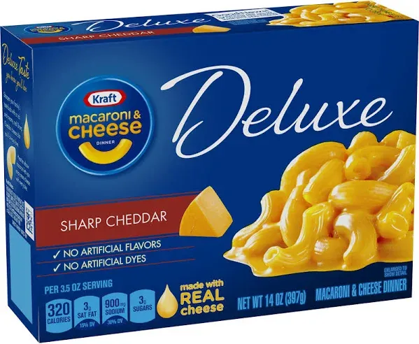 Kraft Deluxe Macaroni Cheese Dinner Original Cheddar