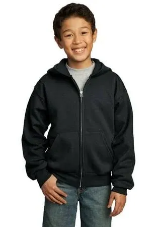 Port & Company Youth Core Fleece Full-Zip Hooded Sweatshirt