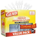 Glad Premium Assorted Clear Plastic Cutlery