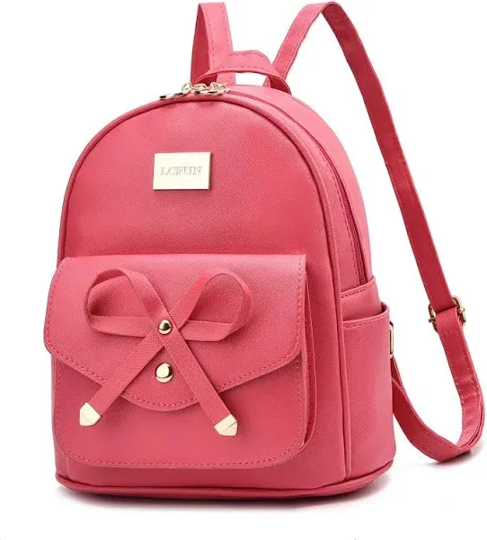 LCFUN Cute Mini Leather Backpack Fashion Small Daypacks Purse for Girls and Women